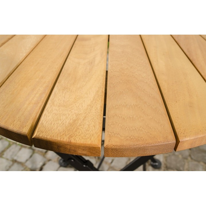Klapptisch Minto 60 cm Eisen/Teak