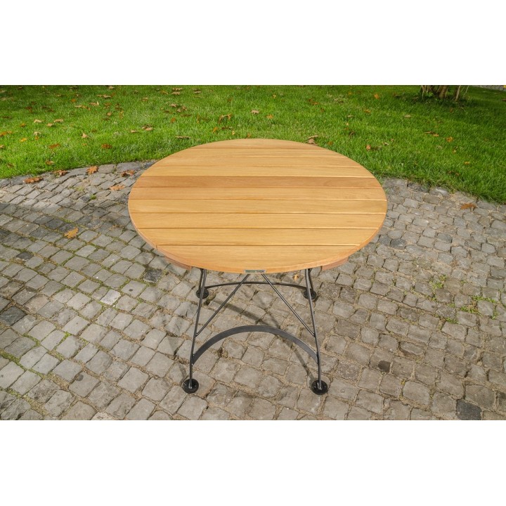 Klapptisch Minto 80 cm Eisen/Teak