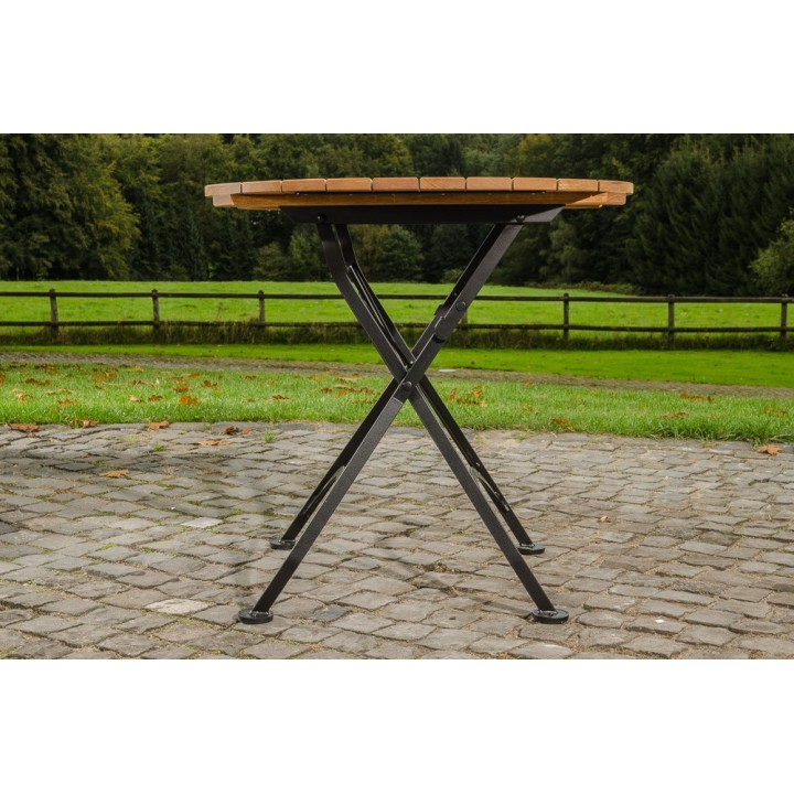 Klapptisch Minto 80 cm Eisen/Teak