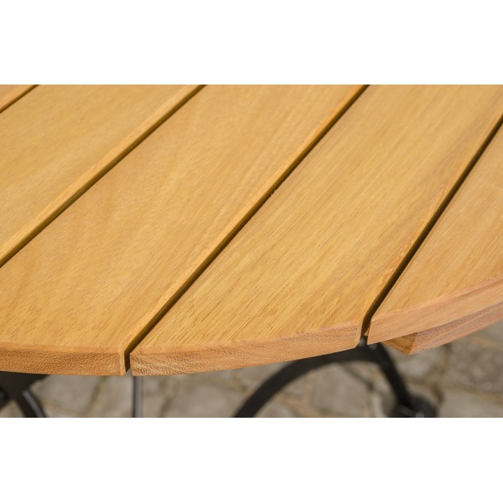 Klapptisch Minto 80 cm Eisen/Teak