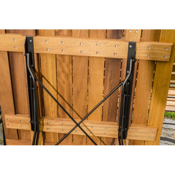 Klapptisch Minto 80 cm Eisen/Teak