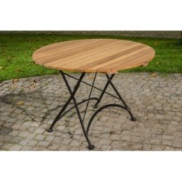 Klapptisch Minto 110 cm Eisen/Teak