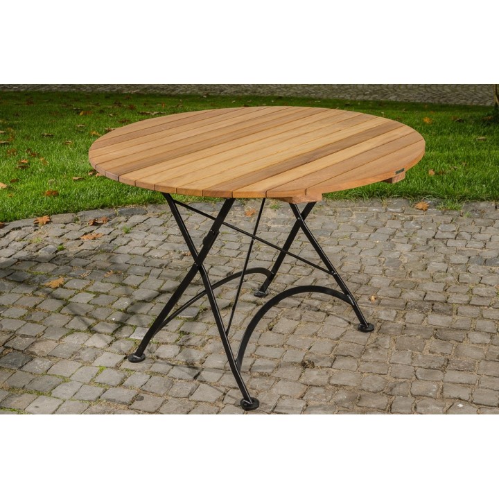 Klapptisch Minto 110 cm Eisen/Teak