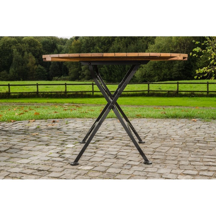 Klapptisch Minto 110 cm Eisen/Teak