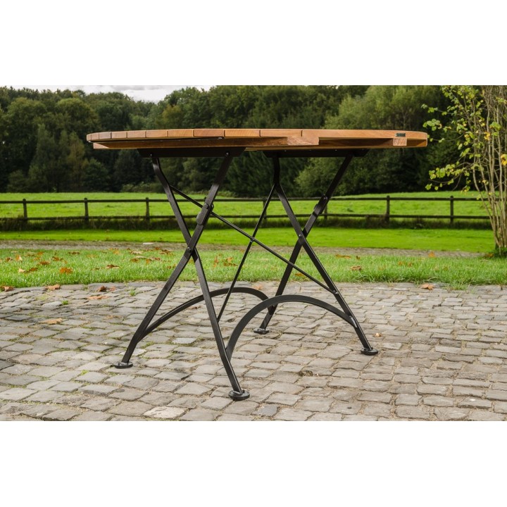 Klapptisch Minto 110 cm Eisen/Teak