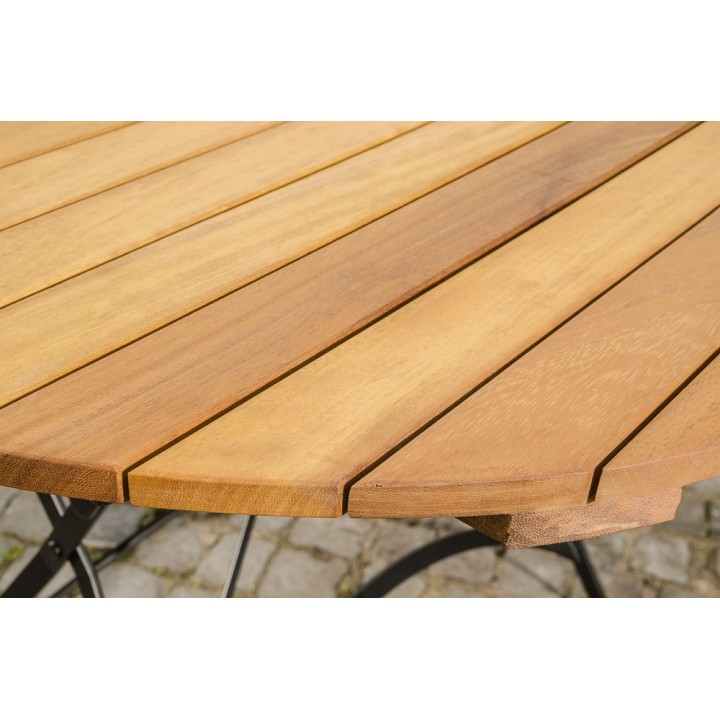Klapptisch Minto 110 cm Eisen/Teak