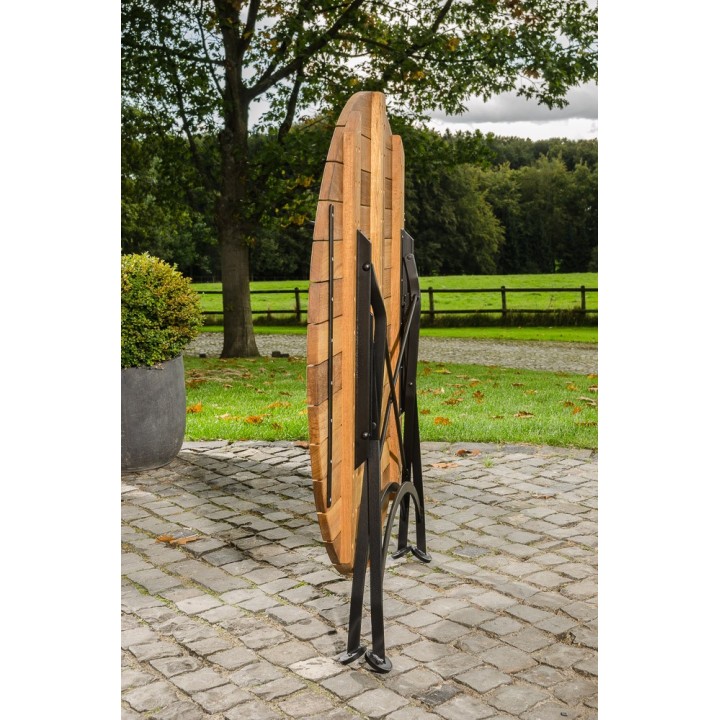 Klapptisch Minto 110 cm Eisen/Teak