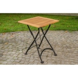 Klapptisch Utara 60x60 cm Eisen/Teak