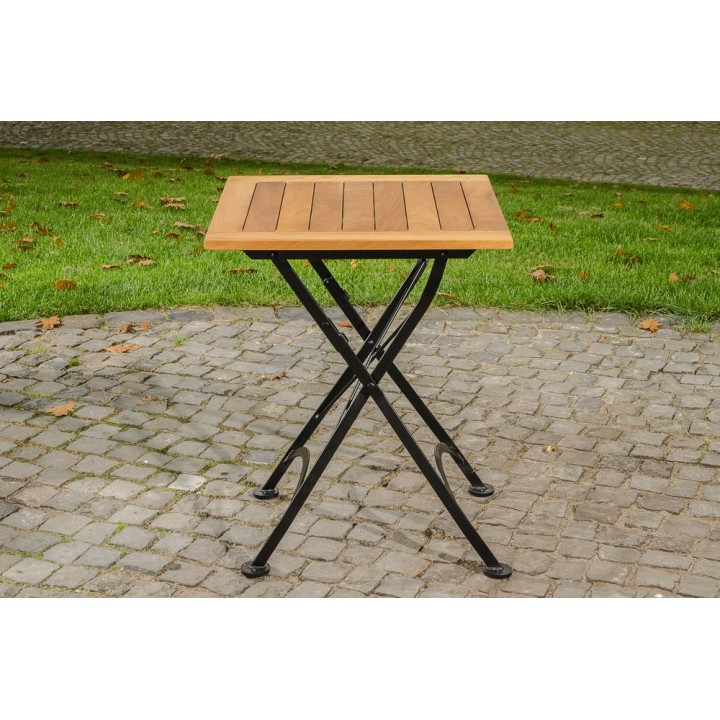 Klapptisch Utara 60x60 cm Eisen/Teak
