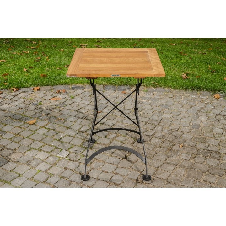 Klapptisch Utara 60x60 cm Eisen/Teak