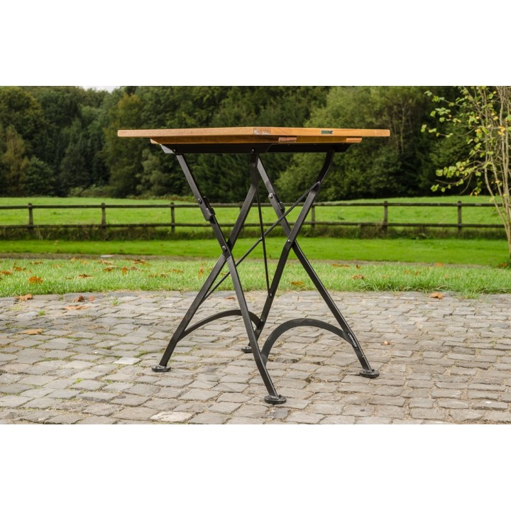 Klapptisch Utara 60x60 cm Eisen/Teak