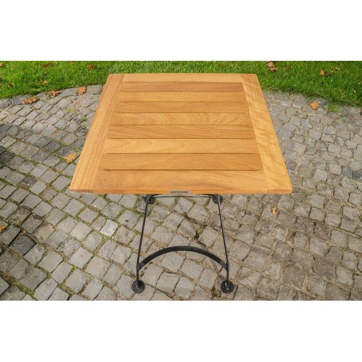 Klapptisch Utara 60x60 cm Eisen/Teak