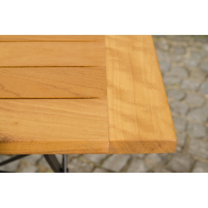 Klapptisch Utara 60x60 cm Eisen/Teak