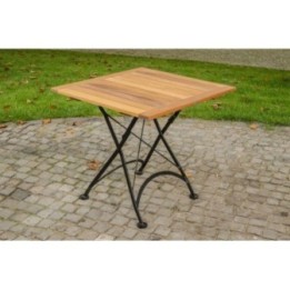 Klapptisch Utara 80x80 cm Eisen/Teak