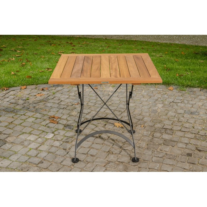 Klapptisch Utara 80x80 cm Eisen/Teak