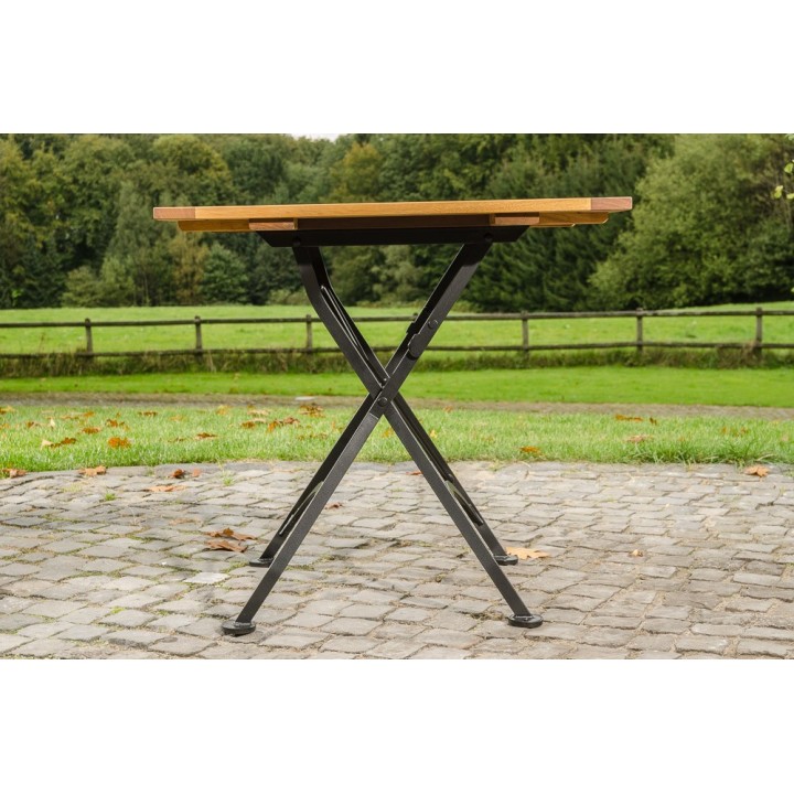 Klapptisch Utara 80x80 cm Eisen/Teak