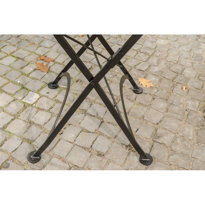 Klapptisch Utara 80x80 cm Eisen/Teak