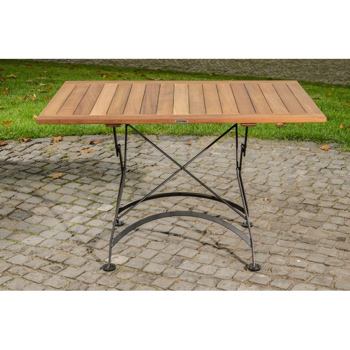 Klapptisch Utara 80x120 cm Eisen/Teak