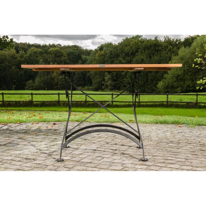 Klapptisch Utara 80x120 cm Eisen/Teak