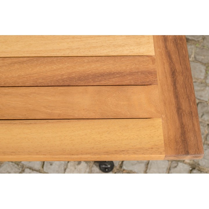 Klapptisch Utara 80x120 cm Eisen/Teak