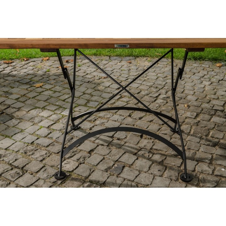 Klapptisch Utara 80x120 cm Eisen/Teak