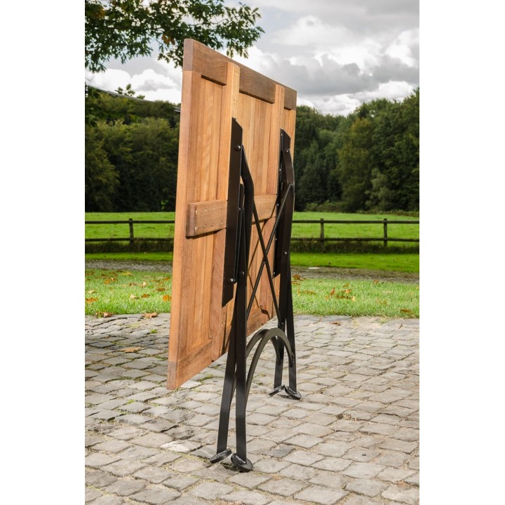 Klapptisch Utara 80x120 cm Eisen/Teak