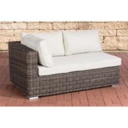 Ecksofa Terrassa Rechts Cremeweiss