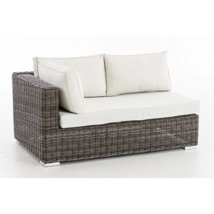 Ecksofa Terrassa Rechts Cremeweiss