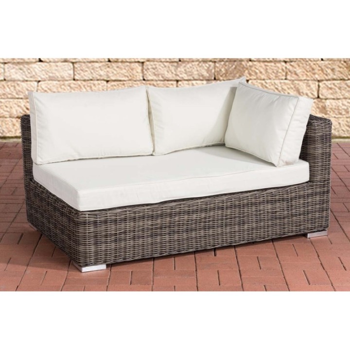 Ecksofa Terrassa Links Cremeweiss
