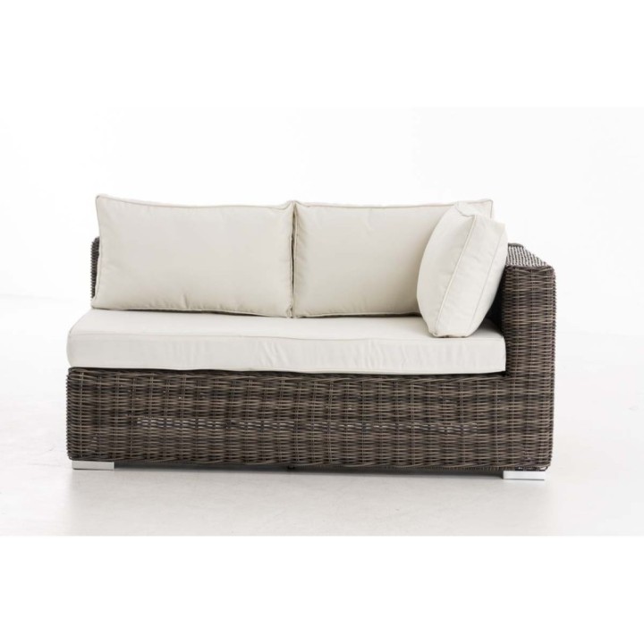 Ecksofa Terrassa Links Cremeweiss