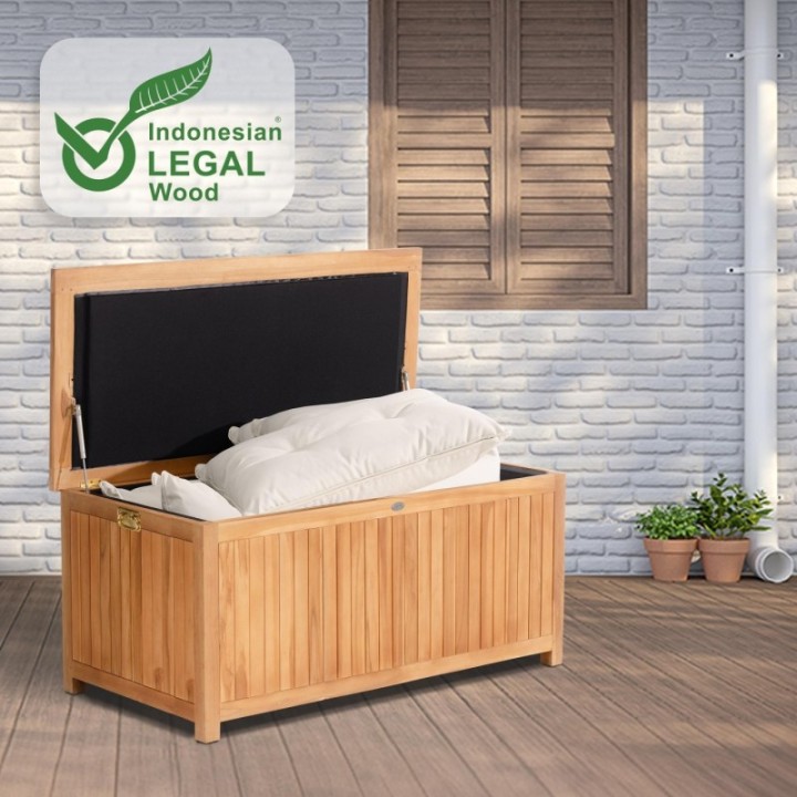 Teak Gartenbox Odessa 140X77X63