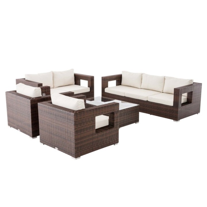 Lounge-Set Honolulu cremeweiß