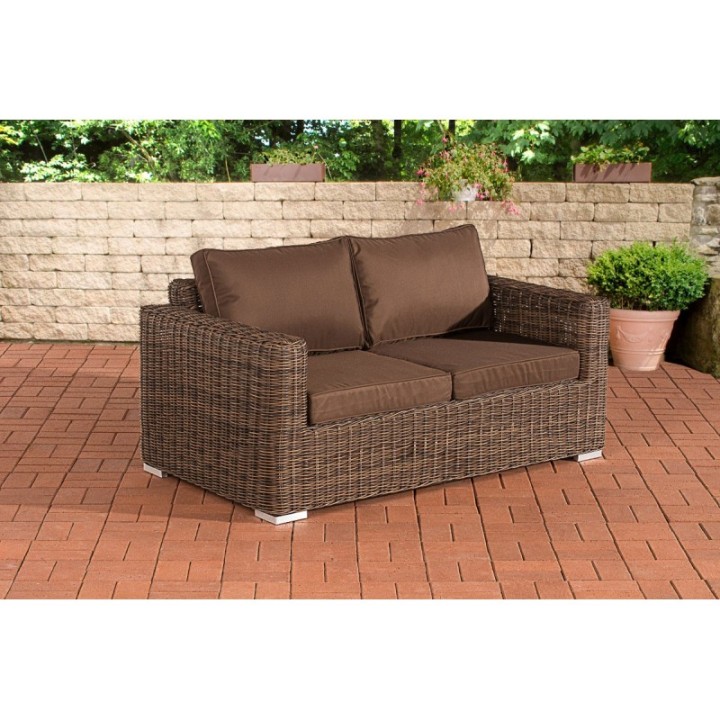 2er-Sofa Bilbao / Madeira Terrabraun