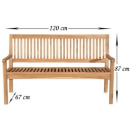 Teakbank Havana V2 120 cm