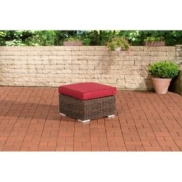 Hocker Bilbao / Madeira Rubinrot