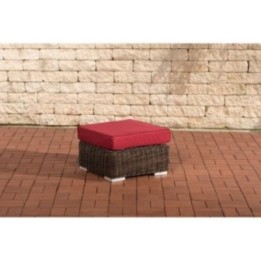 Fußhocker Ariano 56x56cm Rubinrot