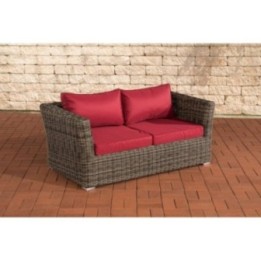 2er Sofa Mandal Rubinrot