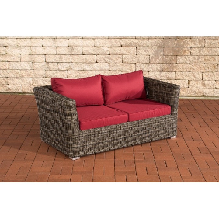 2er Sofa Mandal Rubinrot