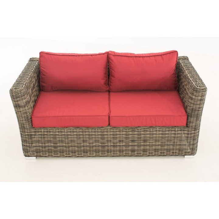 2er Sofa Mandal Rubinrot
