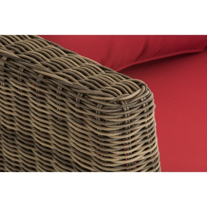 2er Sofa Mandal Rubinrot