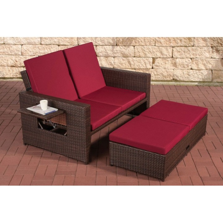 Sofa Ancona Rubinrot