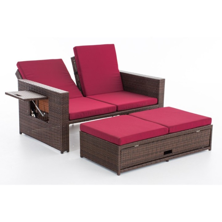 Sofa Ancona Rubinrot