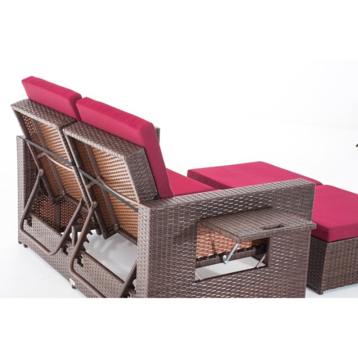Sofa Ancona Rubinrot