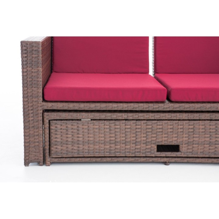 Sofa Ancona Rubinrot