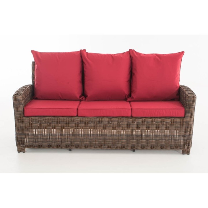 Sofa 3er Fisolo Rubinrot 5mm