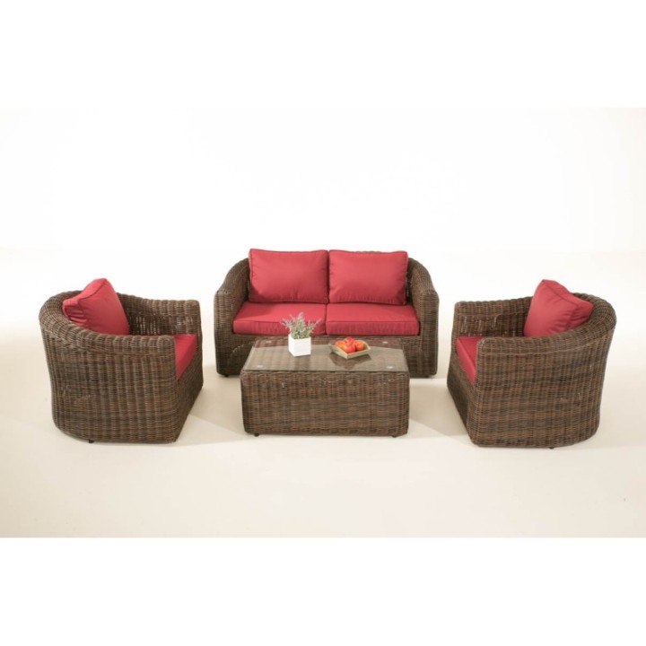 Gartengarnitur Bergen Rubinrot 5mm