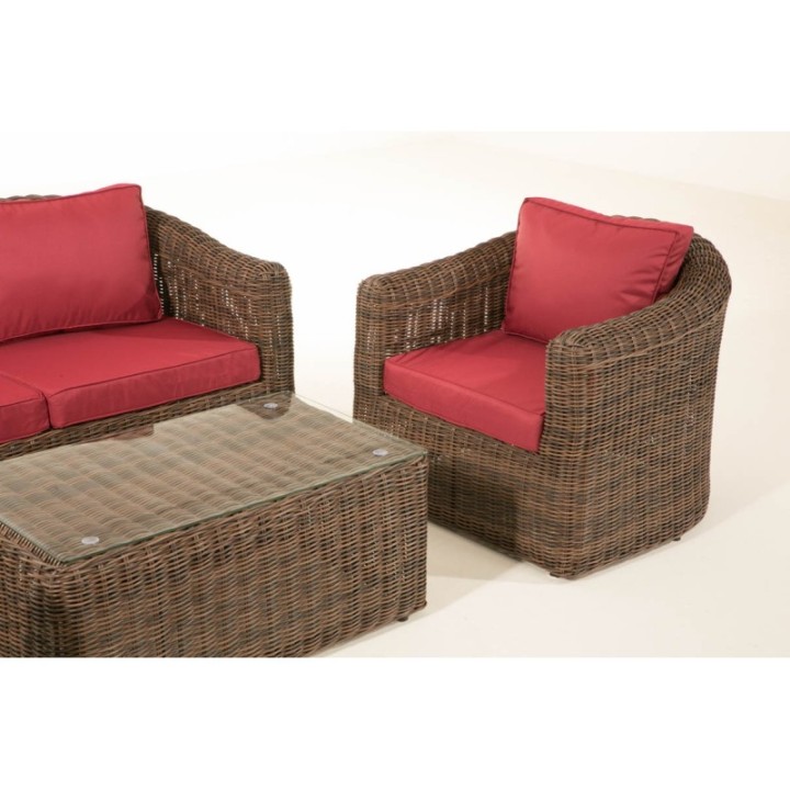 Gartengarnitur Bergen Rubinrot 5mm