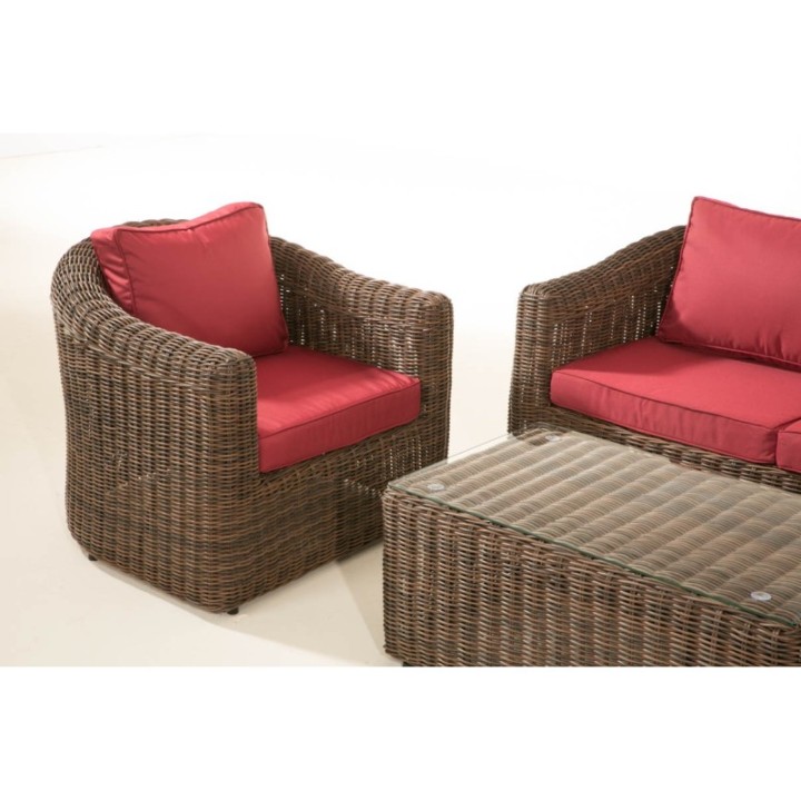 Gartengarnitur Bergen Rubinrot 5mm