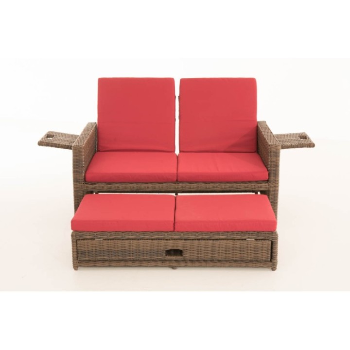 Sofa Ancona Rubinrot 5mm
