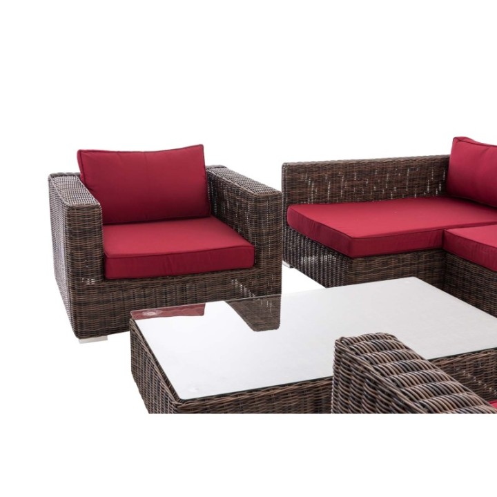Gartengarnitur Barcelona Rubinrot 5mm